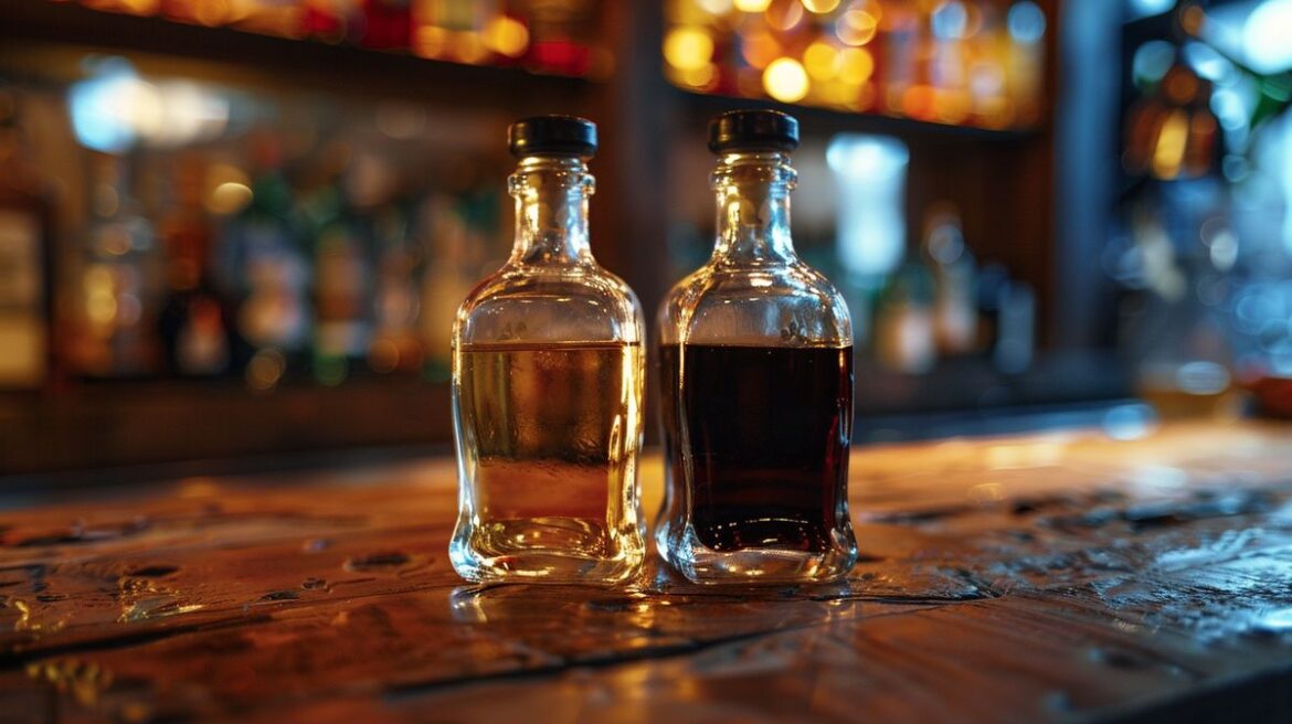 Flasche mit der Aufschrift "%output15%", ideal für Liebhaber von ist Tequila Rum