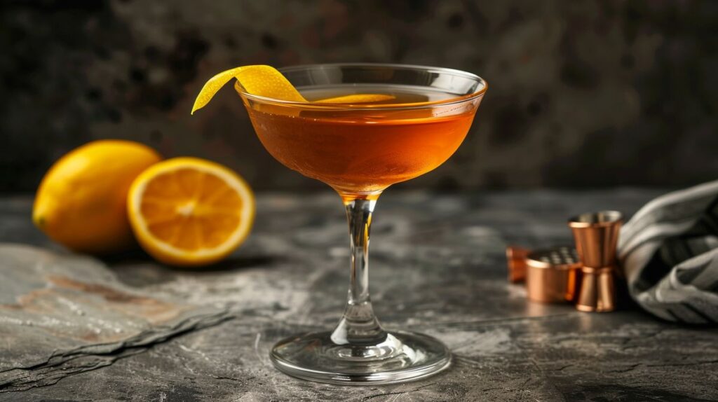SEO-optimierter Alt-Text für ein Bild eines Americano Cocktails mit Gin, ideal für Cocktail-Rezepte und Gin-Liebhaber
