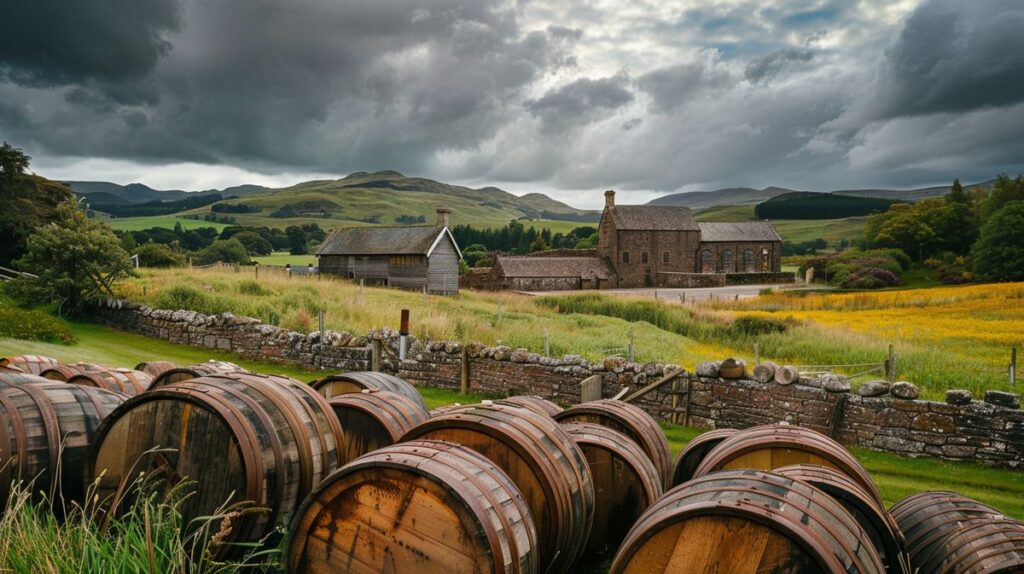 Whisky aus Schottland mitbringen, traditionelle Destillerie im Hochland, perfekt für Liebhaber schottischer Spirituosen
