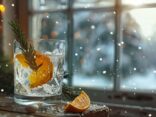 Winter Gin Rezept mit Zutaten und Zubereitungsschritte auf einem Bild dargestellt