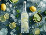 Cocktailzubereitung mit Gin, Zitrusfrüchten und Eiswürfeln, perfekt um zu erfahren, was kann man mit Gin mixen